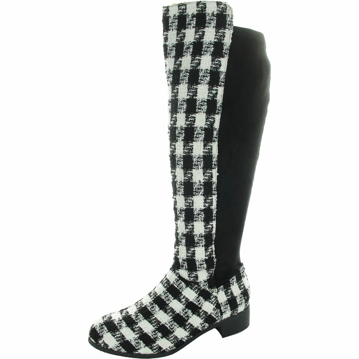 Womens Houndstooth Knee-High Boots Rugged Built Outdoor Trek