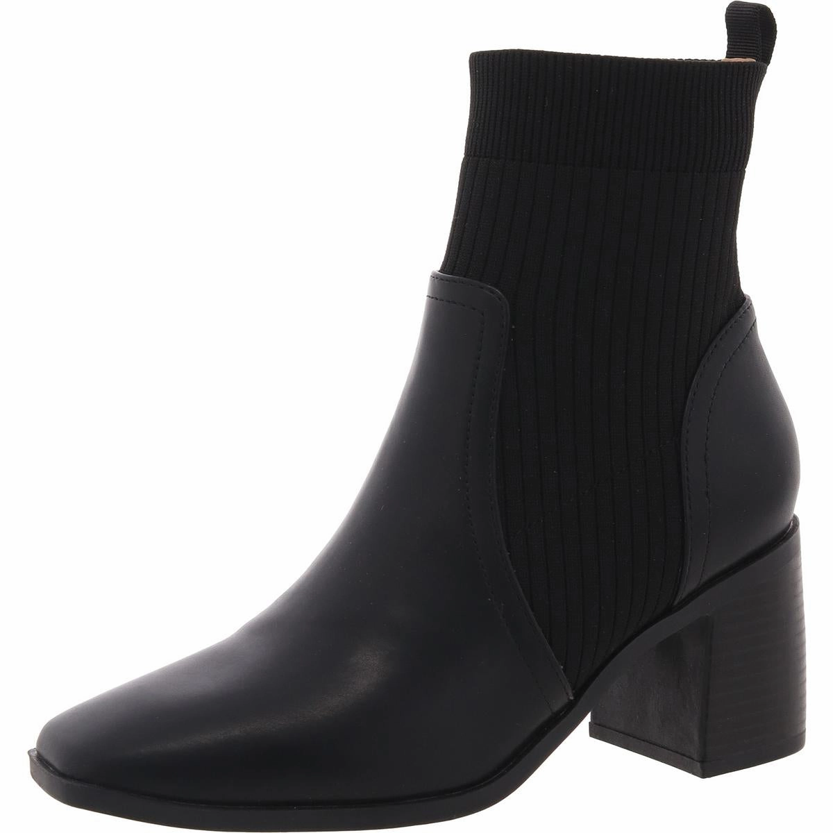 Womens Knit Faux Leather Booties Outdoor Exploration Shock Absorbing