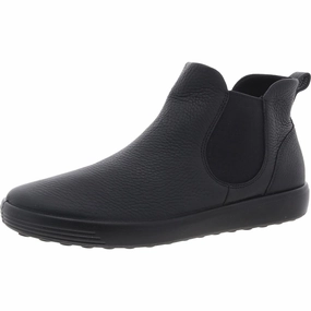 Womens Laceless Leather Ankle Boots Comfortable toe box Quick Move