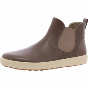Womens Laceless Leather Ankle Boots Anti Skid Cushioned Step Rainy Days