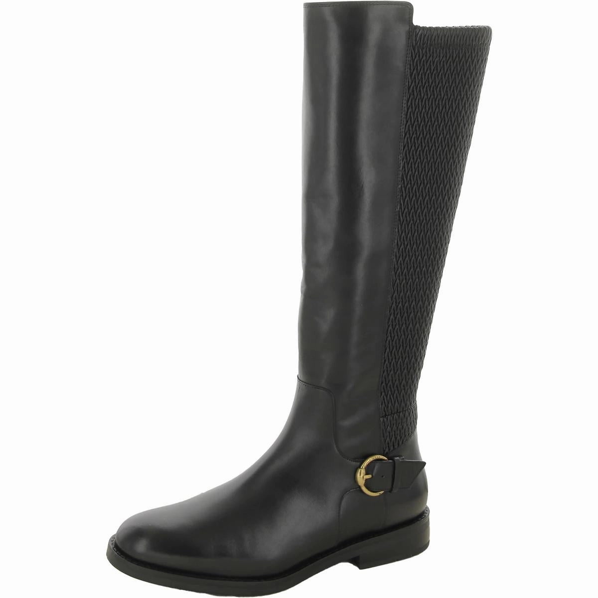 Womens Leather Tall Knee-High Boots Flexible Design