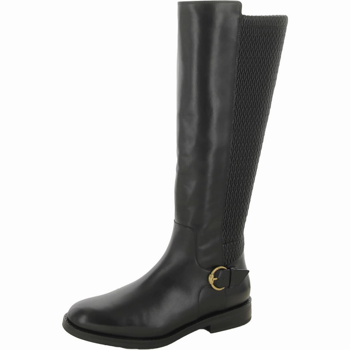 Womens Leather Tall Knee-High Boots Step Control