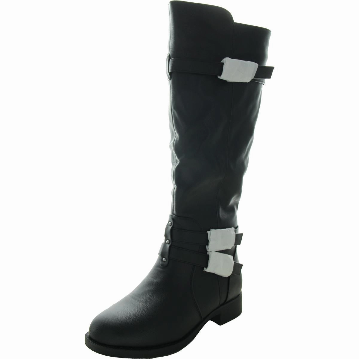 Womens Leather Wide Calf Knee-High Boots Picnic