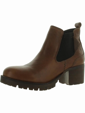 Womens Leather Zipper Ankle Boots Shock Absorbing Cold Weather Commuter Long Travel