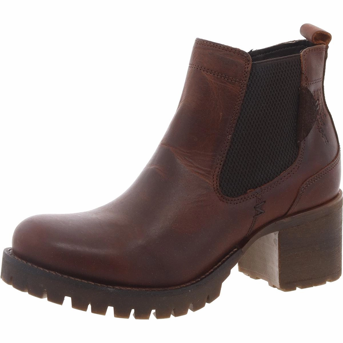 Slip On Style Practical Build Womens Leather Zipper Ankle Boots