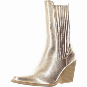 Elevated Comfort Womens Metallic Mid-Calf Boots
