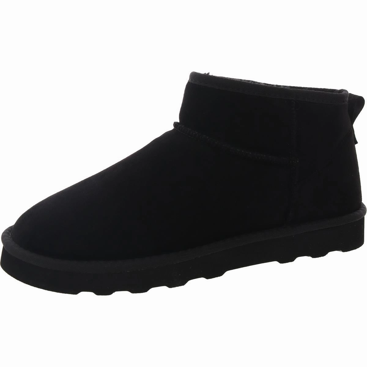 All Weather Urban Commute Zip   Up Design Womens Padded Insole Faux Suede Shearling Boots
