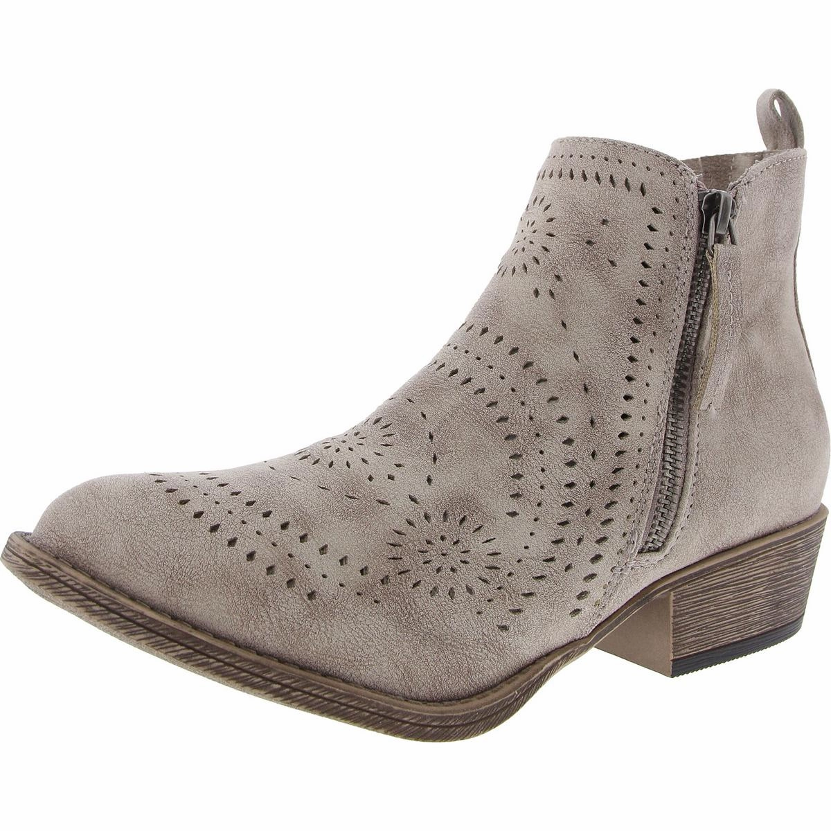Flexible Frame Remote Hiking Indie Core Womens Perforated Man Made Ankle Boots