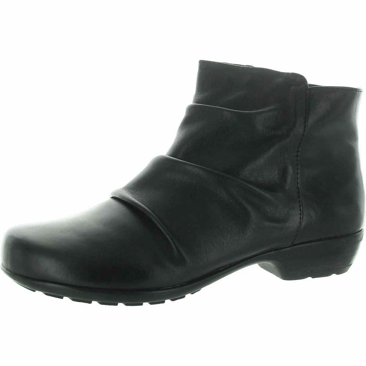 Womens Ruched Booties Slip-On Style Comfortable Stability
