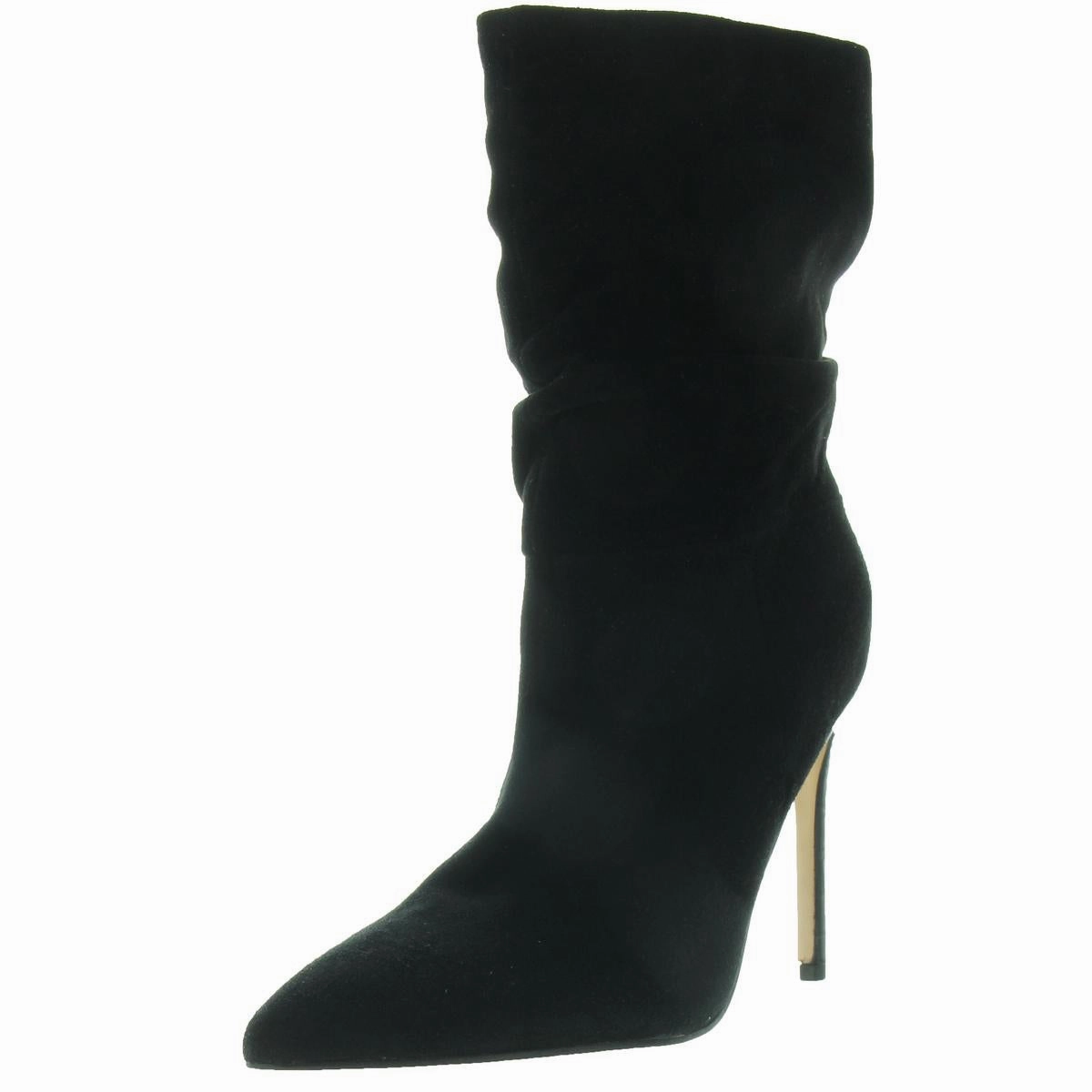 Waterproof Adventure Seeker work mode Womens Slouchy Faux Suede Mid-Calf Boots