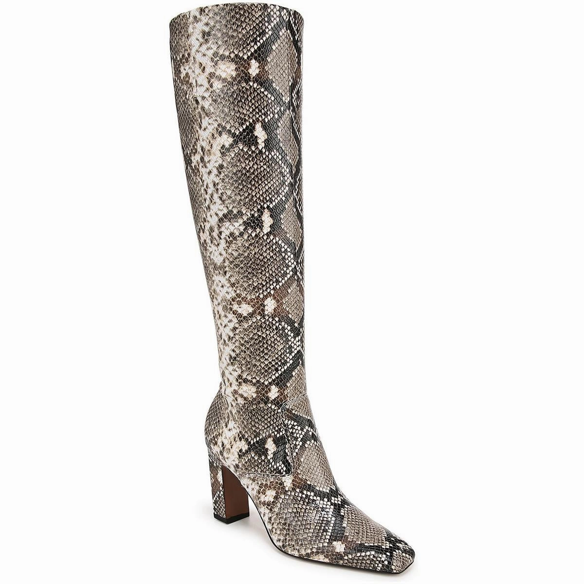 Womens Snake Print Man Made Knee-High Boots Tough Build