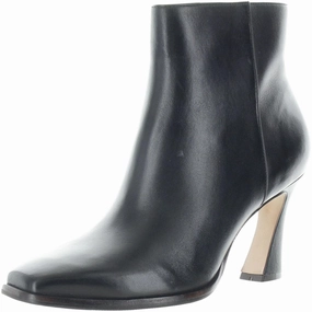 Womens Solid Leather Ankle Boots Family Fit Cozy Footwear