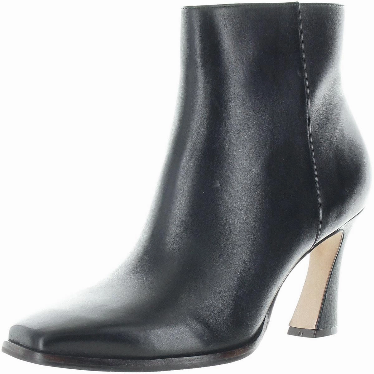 Womens Solid Leather Ankle Boots Family Fit Cozy Footwear