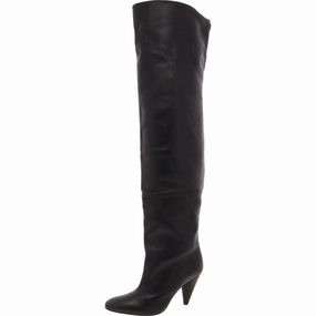 EVAOutsole Womens Solid Leather Over-The-Knee Boots