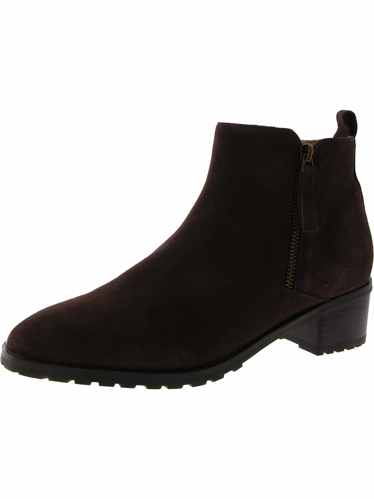 Seamless Comfort Weekend Camping Layered Support Womens Suede Zipper Booties