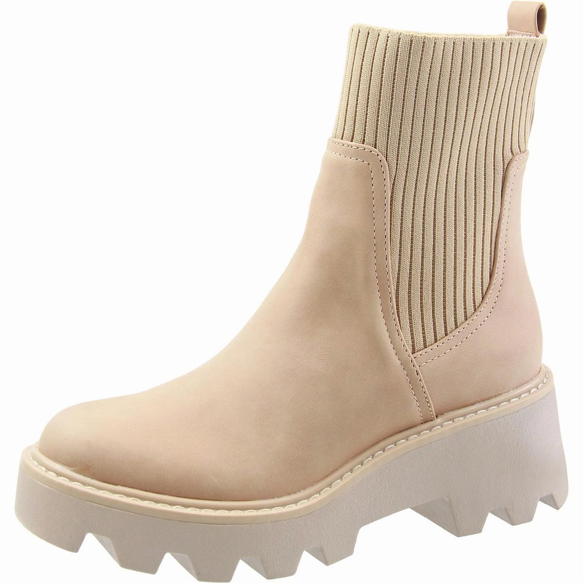 Womens Wide Calf Leather Mid-Calf Boots Work Ready