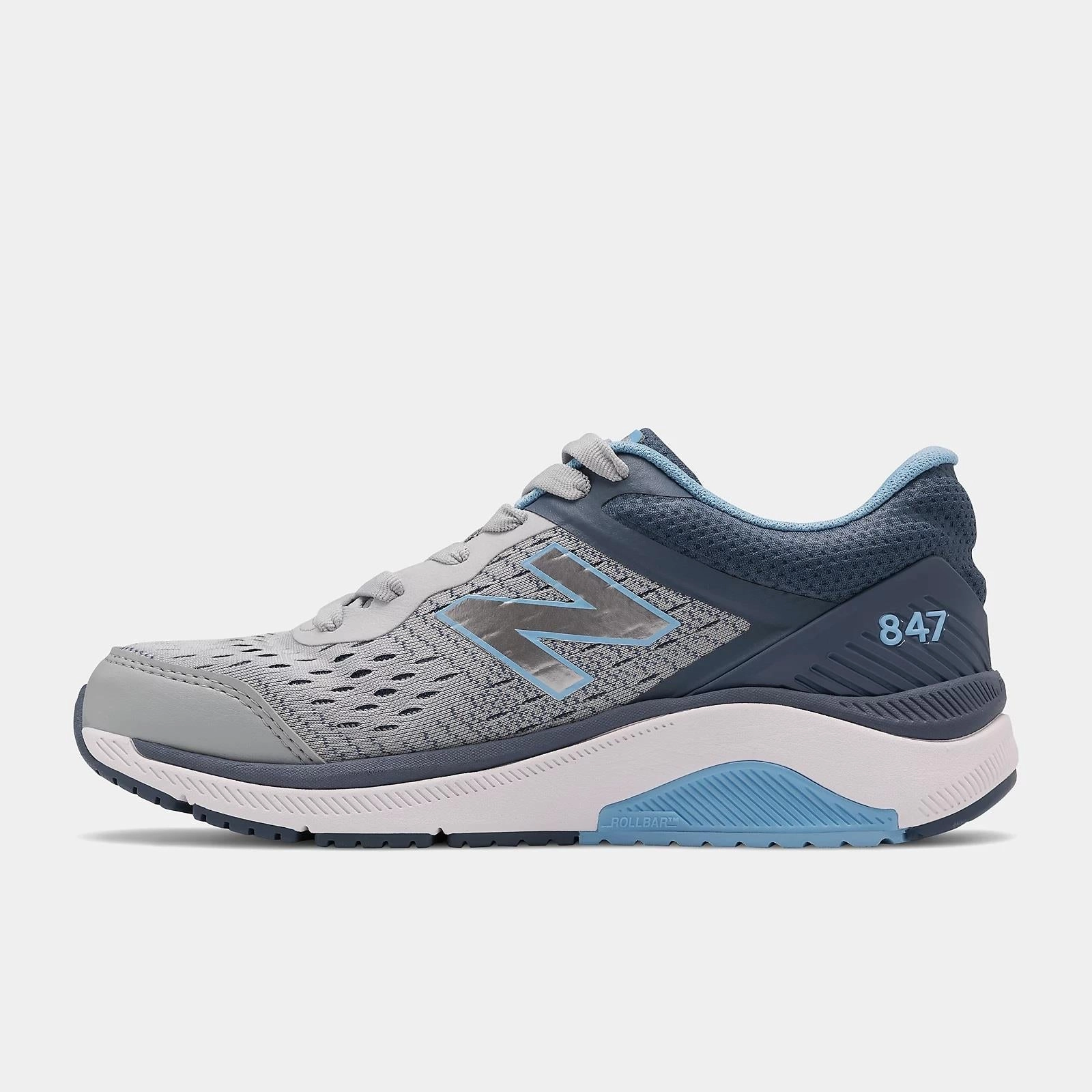 school teams Womens Wide Fit New Balance WW847LG4 Walking Rollbar Stability  Trainers - Exclusive Breathable Airflow System Features