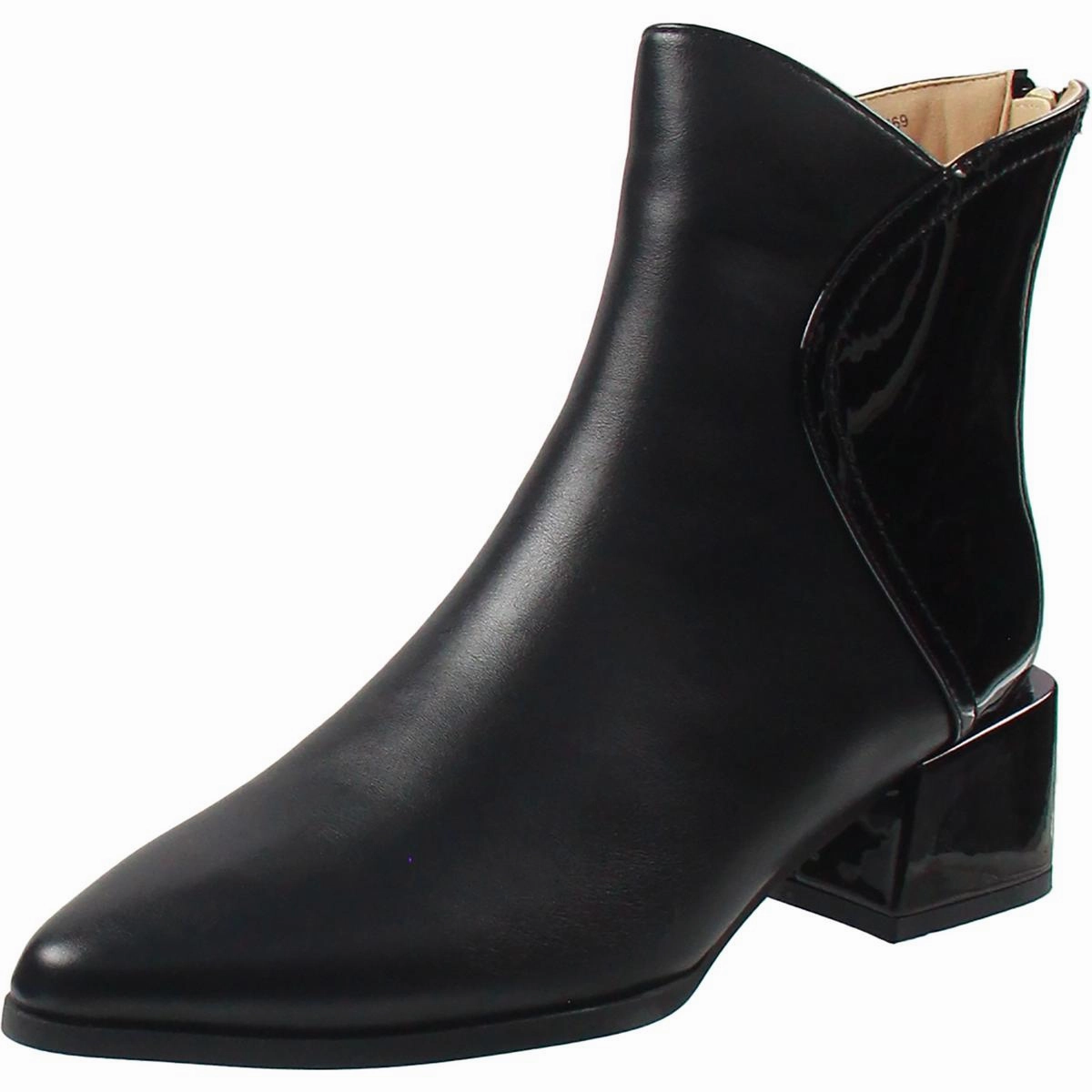 Womens Zipper Faux Leather Booties Urban Bold Heat Lock