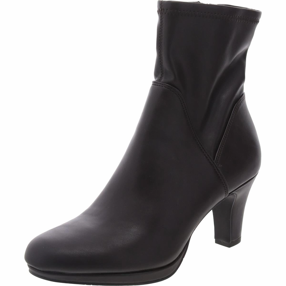 ReinforcedHeel Womens Zipper Faux Leather Chelsea Boots