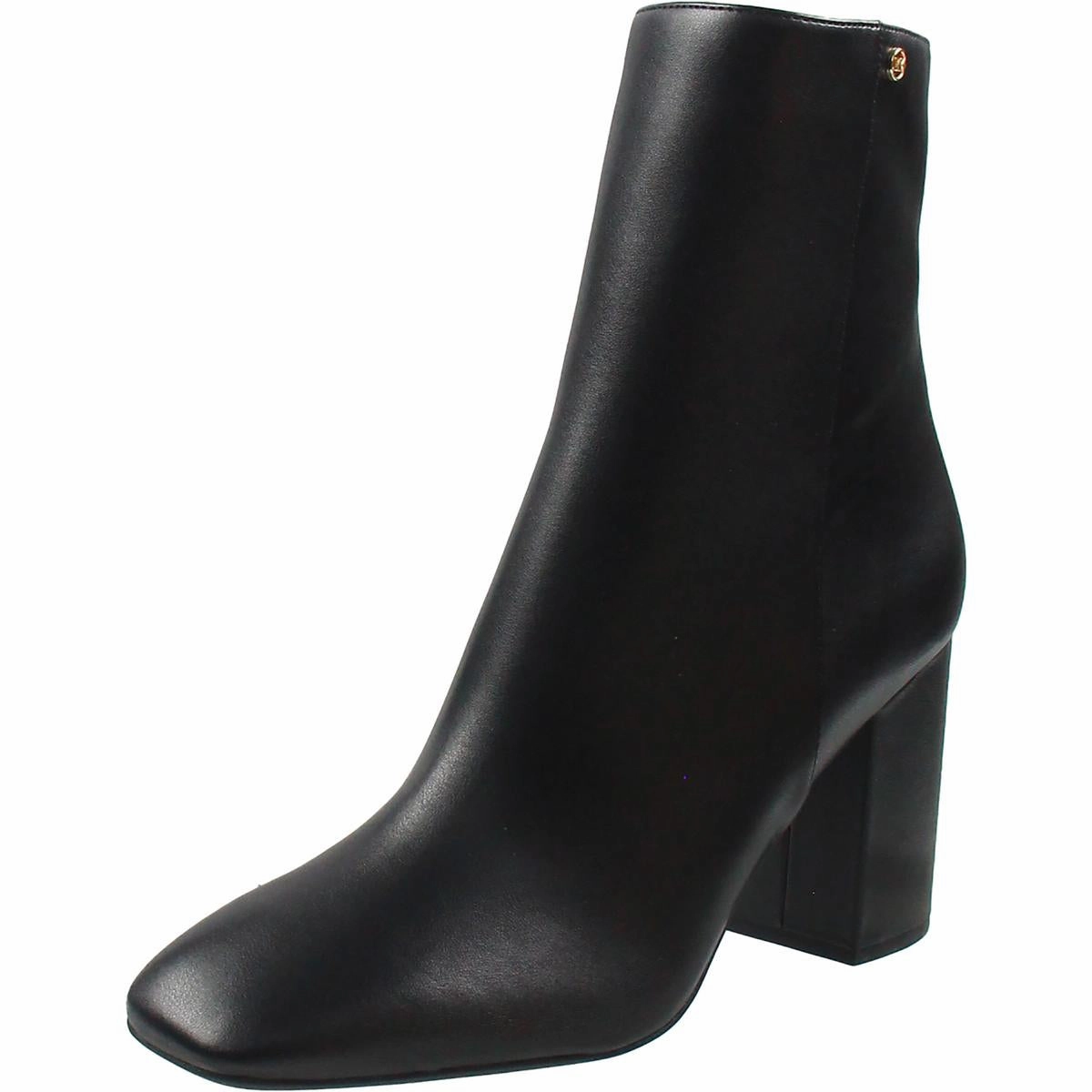 Womens Zipper Faux Leather Mid-Calf Boots Climate Friendly