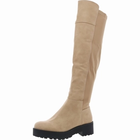 Womens Zipper Faux Leather Over-The-Knee Boots Everyday Protection High   Performance
