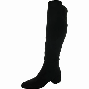 Womens Zipper Faux Suede Knee-High Boots High Traction Urban Commute