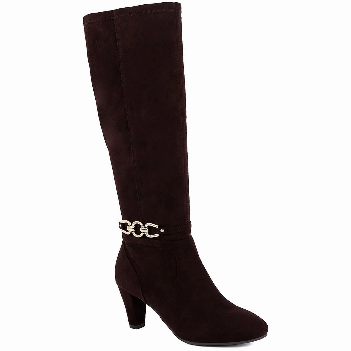 Stable Fit Archaeologist Womens Zipper Faux Suede Knee-High Boots
