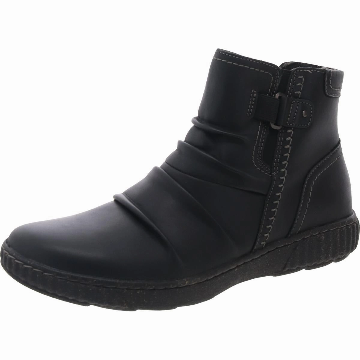 Womens Zipper Leather Ankle Boots Day To Night