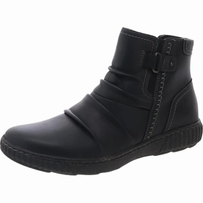 Womens Zipper Leather Ankle Boots Day To Night
