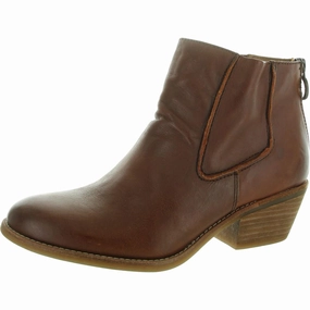 Womens Zipper Leather Ankle Boots Neutral Build