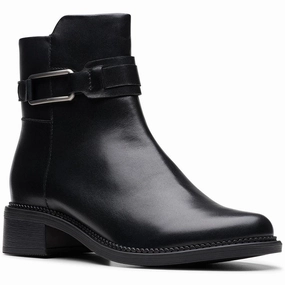 Womens Zipper Leather Ankle Boots Mountain Side Wool blend