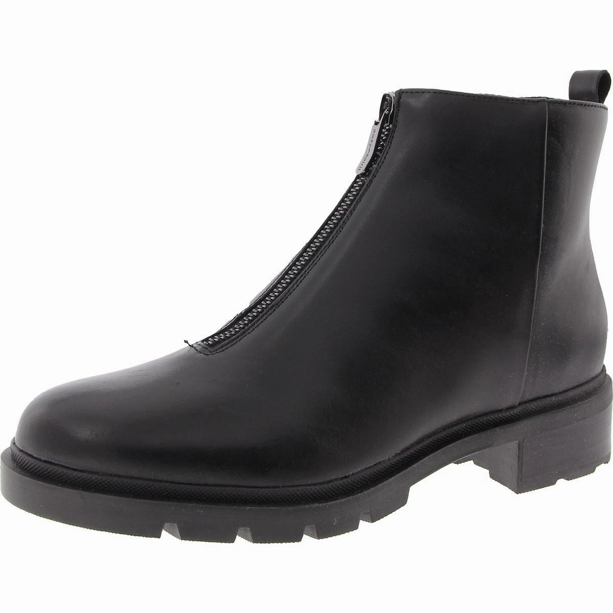 LaceUp Flexible Frame Functional Minimalist Womens Zipper Leather Booties