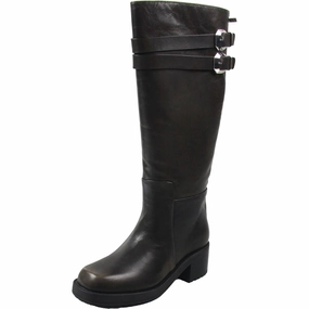 Adventure Gear Modern Utility Womens Zipper Leather Knee-High Boots