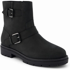 Womens Zipper Nubuck Ankle Boots ReinforcedHeel Rugged Walk