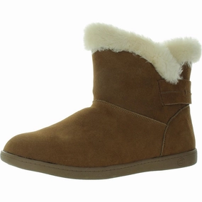 Womens Zipper Suede Winter & Snow Boots Cold Climate