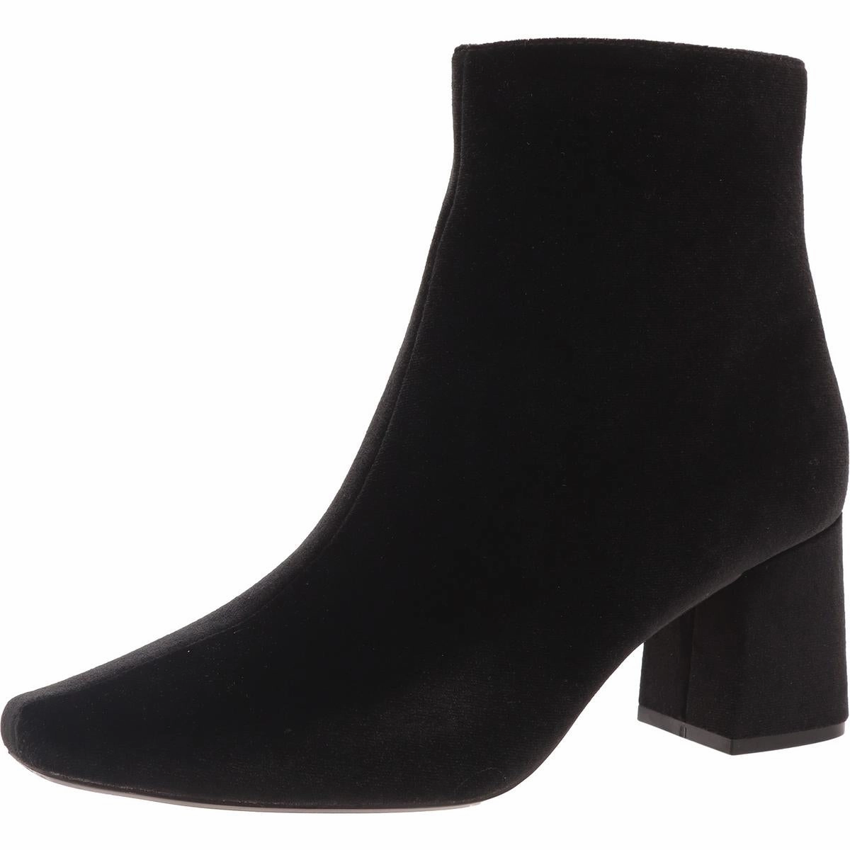 Womens Zipper Velvet Booties Anti   Slip Sole