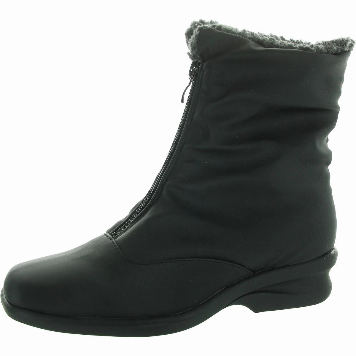 Gloss Shine Womens Zipper Winter & Snow Boots