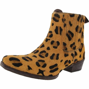 Dustt II Womens Animal Print Calf Hair Chelsea Boots Weekend Trip Custom Fit