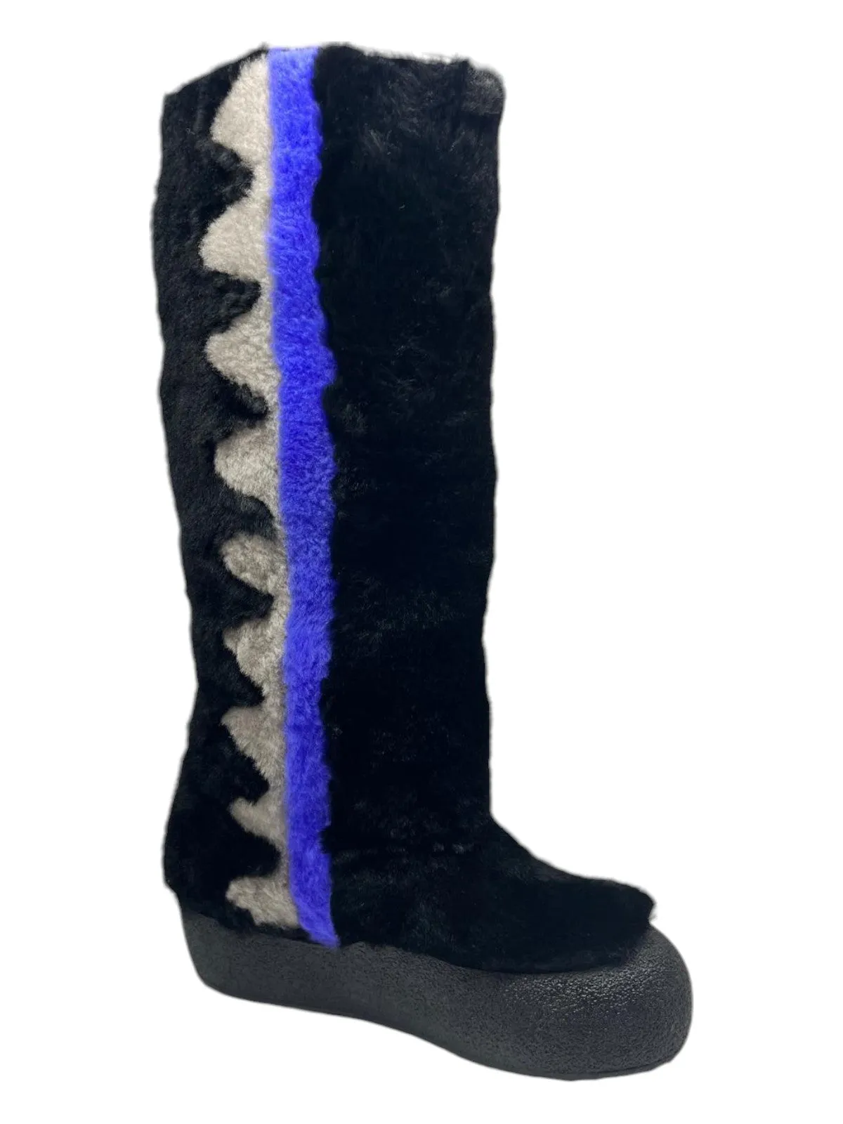 Soft Lining Bally Chiora 6228435 Women's Black/Blue Fur Boots