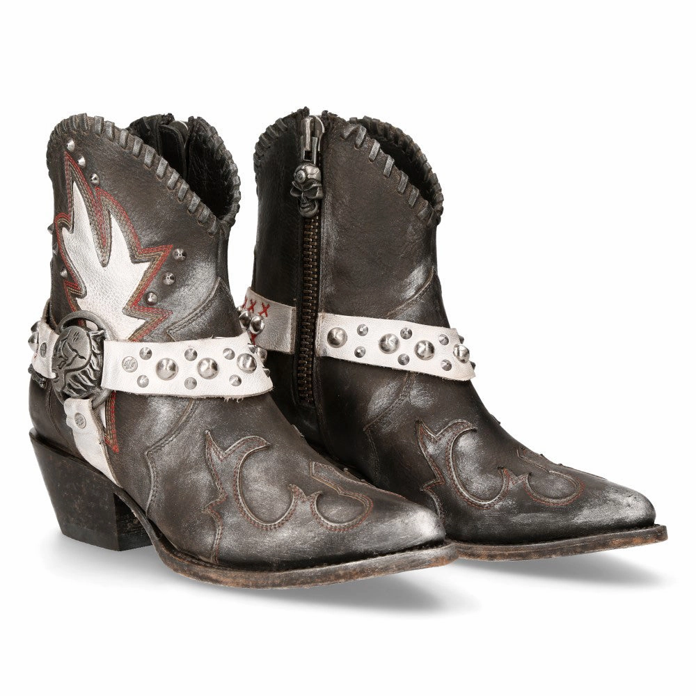WSTM004-S2 Leather Cowboy Western Boots Slip Resistant Stylish Explorer Beach Walk