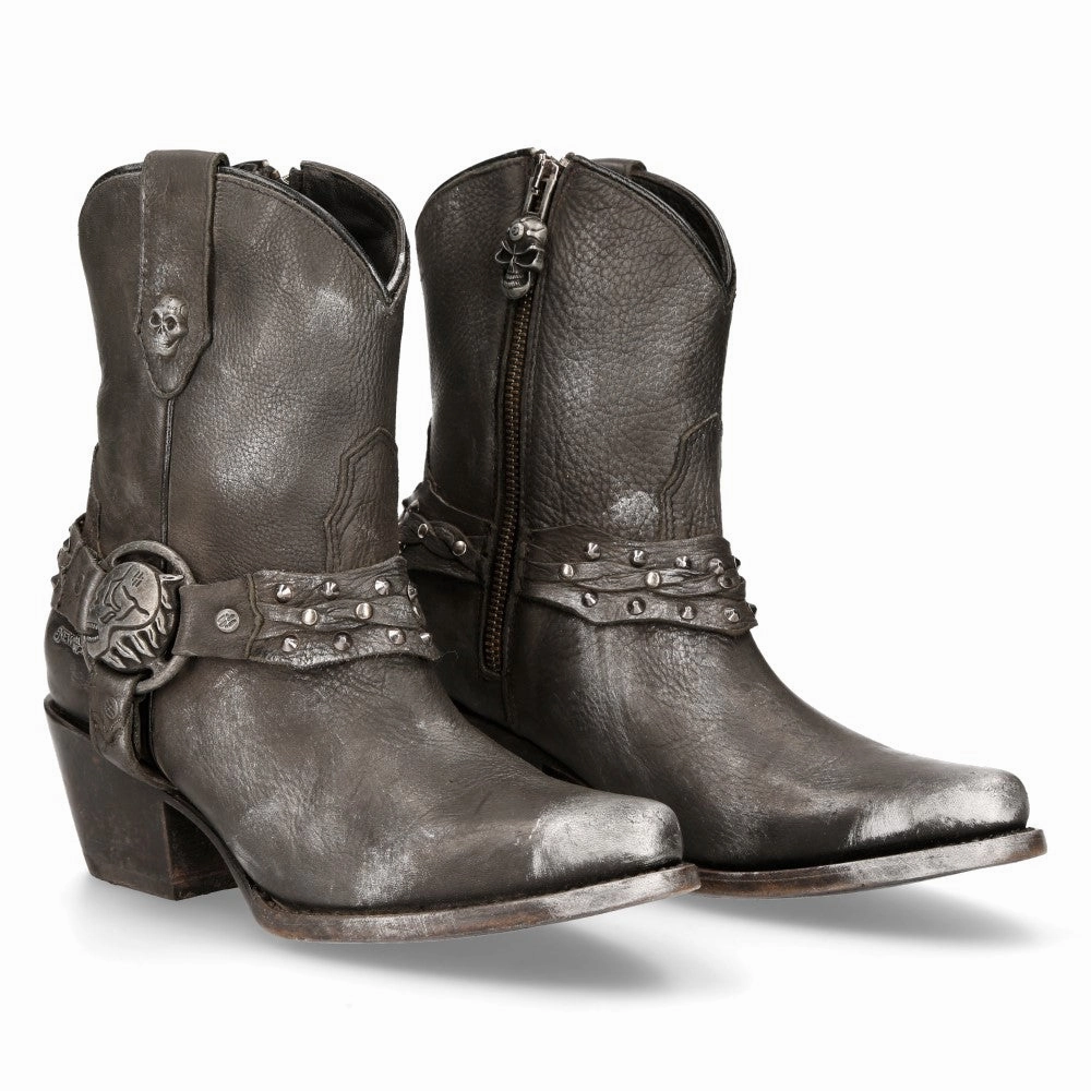 WSTM005-S1 Leather Cowboy Western Boots Vintage Vibe