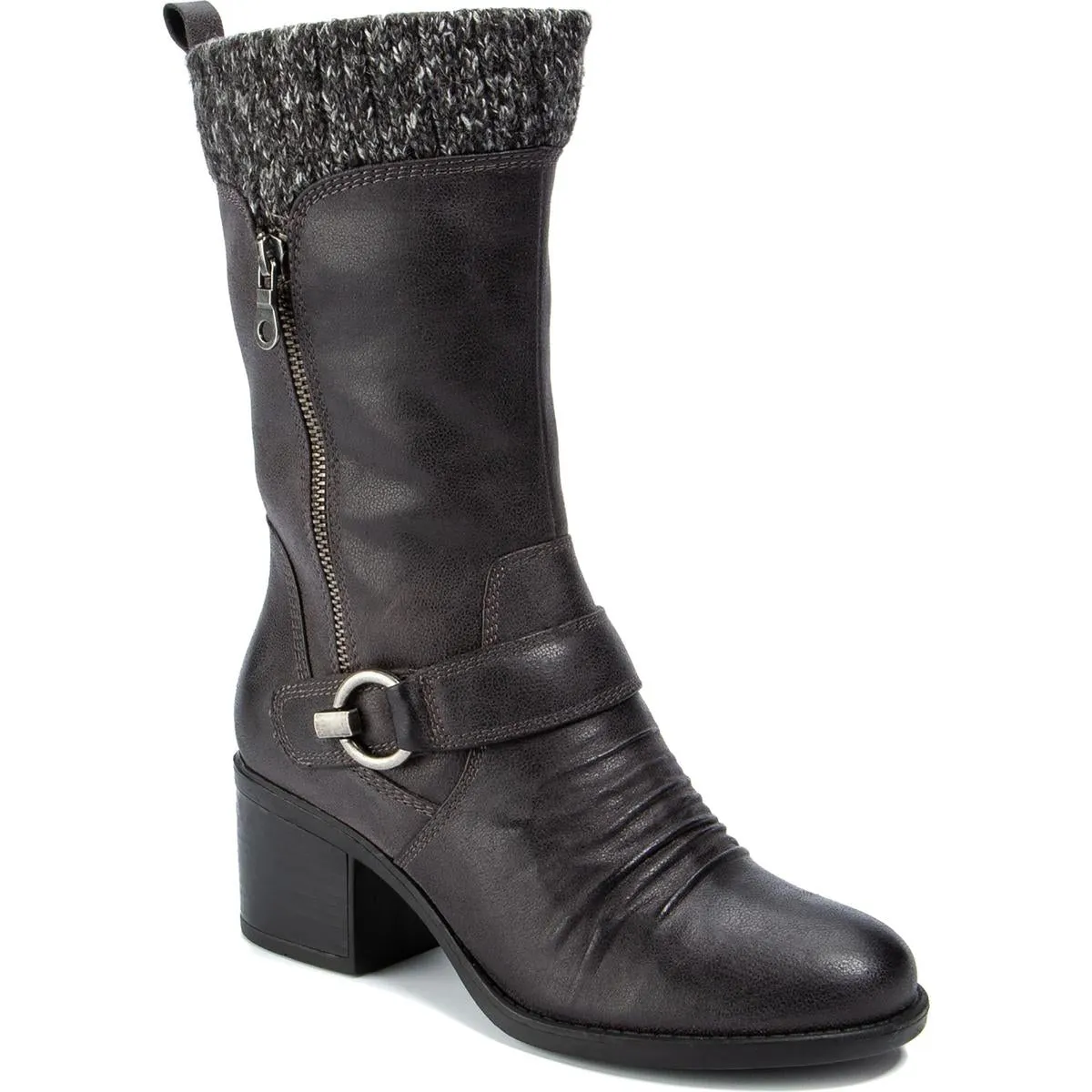 Versatile Outfit Low Maintenance Wylla Womens Casual Round Toe Mid-Calf Boots