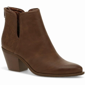 YARA Womens Block Heel Faux Leather Ankle Boots Warm Touch