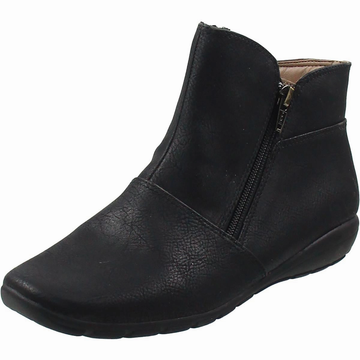 Antaria Womens Faux Leather Ankle Booties Soft Step Comfort Lining Nature Lover