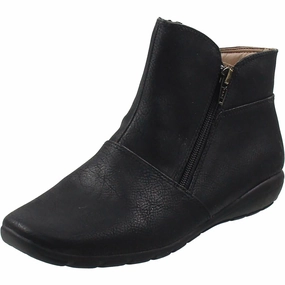 Slip Resistant Relaxed Fit Antaria Womens Faux Leather Ankle Booties