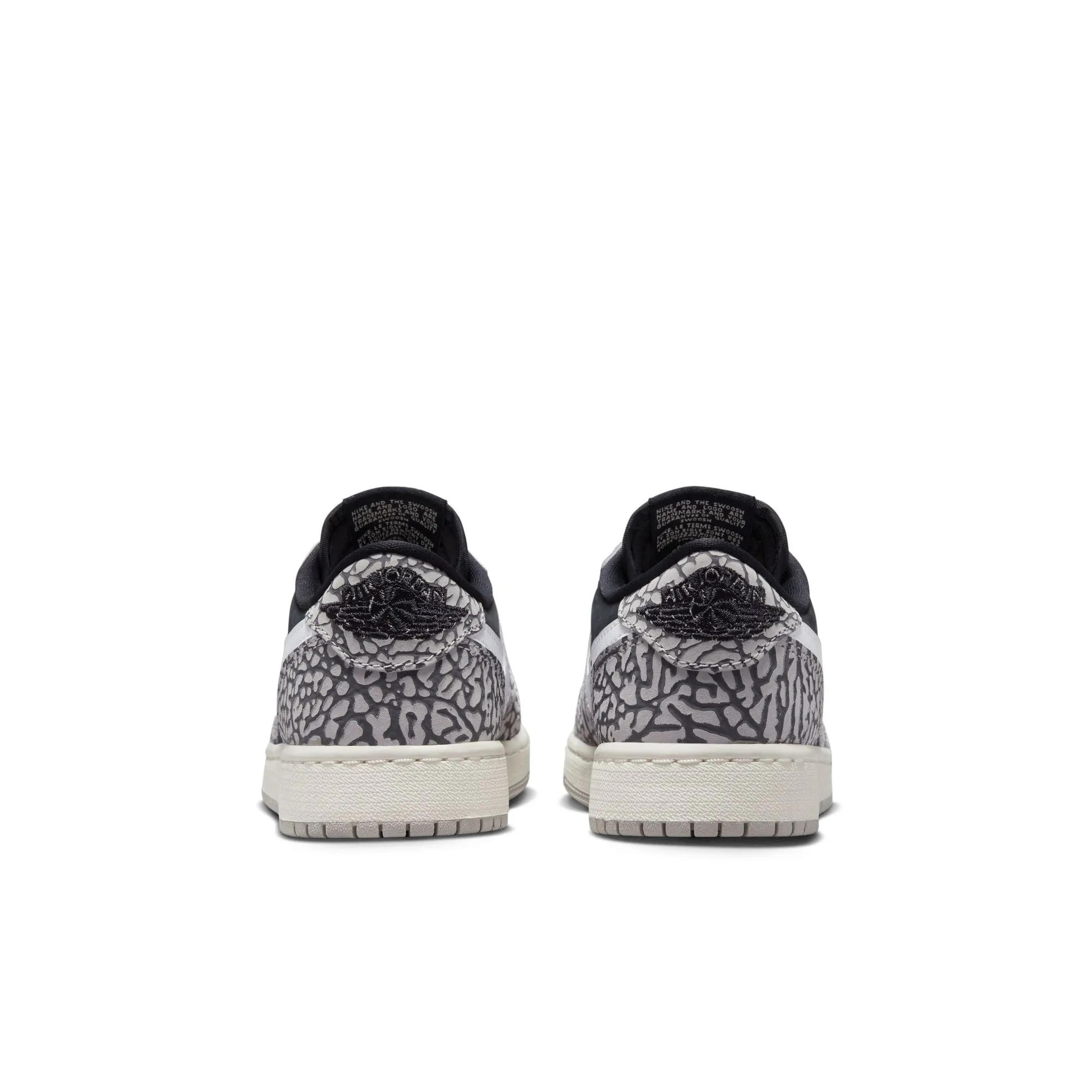 Youth Air Jordan 1 Low OG 'Black Cement' Abrasion Resistant Welding