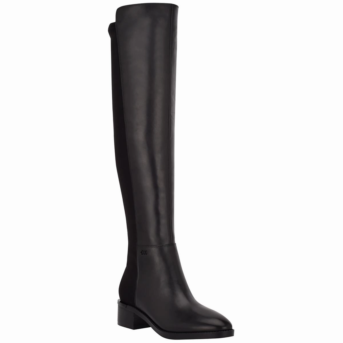 DeeDee Womens Solid Leather Over-The-Knee Boots Year Round