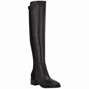 High-Quality Footwear Comfortable Insole DeeDee Womens Solid Leather Over-The-Knee Boots