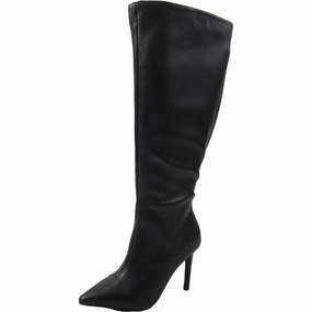 Low Profile Rainy Day Commuter Businessman RAJELP2 Womens Extra Wide Calf Faux Leather Knee-High Boots