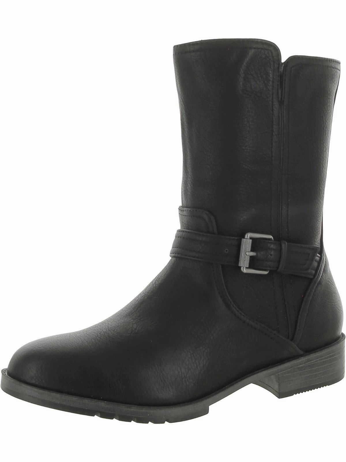 Insulated Cold Climate Kid Fun Gloriah Womens Faux Leather Block Heel Mid-Calf Boots